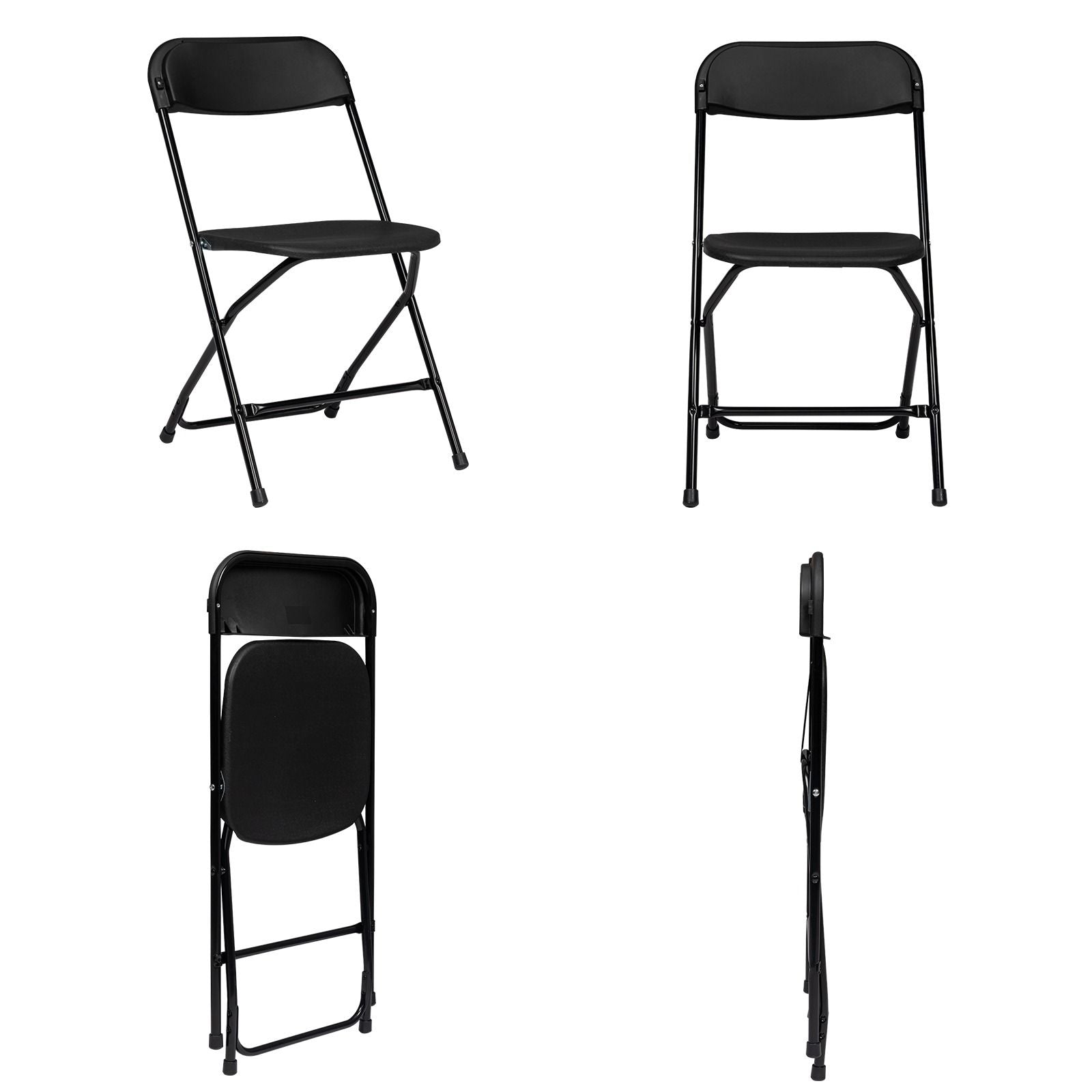10PCS Heavy Duty Folding Chair 350lbs Capacity Metal Frame Portable Event Chair for Indoor Outdoor Use Stackable and No Assembly Required 458782551