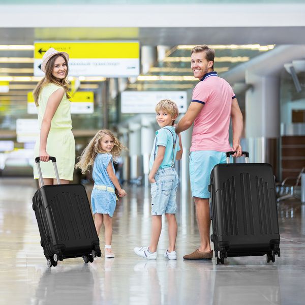 Luggage Set of 3, ABS+PC Hardside Suitcase Sets with TSA Lock 4 Spinner Wheels, Lightweight Trolley Travel Case for Carry On Check-in Business Trip, 20 458711191