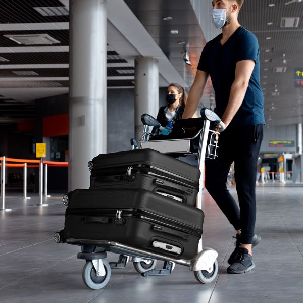 Luggage Set of 3, ABS+PC Hardside Suitcase Sets with TSA Lock 4 Spinner Wheels, Lightweight Trolley Travel Case for Carry On Check-in Business Trip, 20 458711181