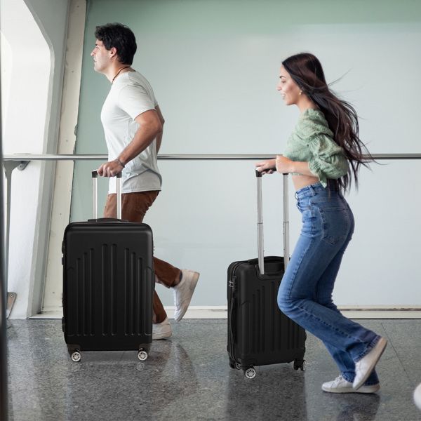 Luggage Set of 3, ABS+PC Hardside Suitcase Sets with TSA Lock 4 Spinner Wheels, Lightweight Trolley Travel Case for Carry On Check-in Business Trip, 20 458711211